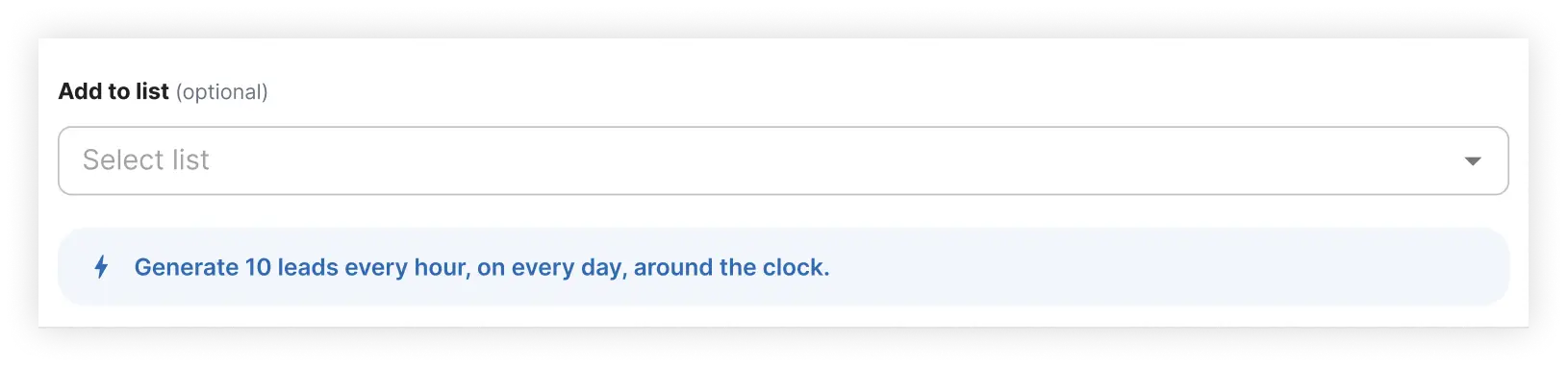 Add Leads to a List