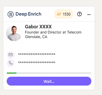 Contact Purchase in Progress