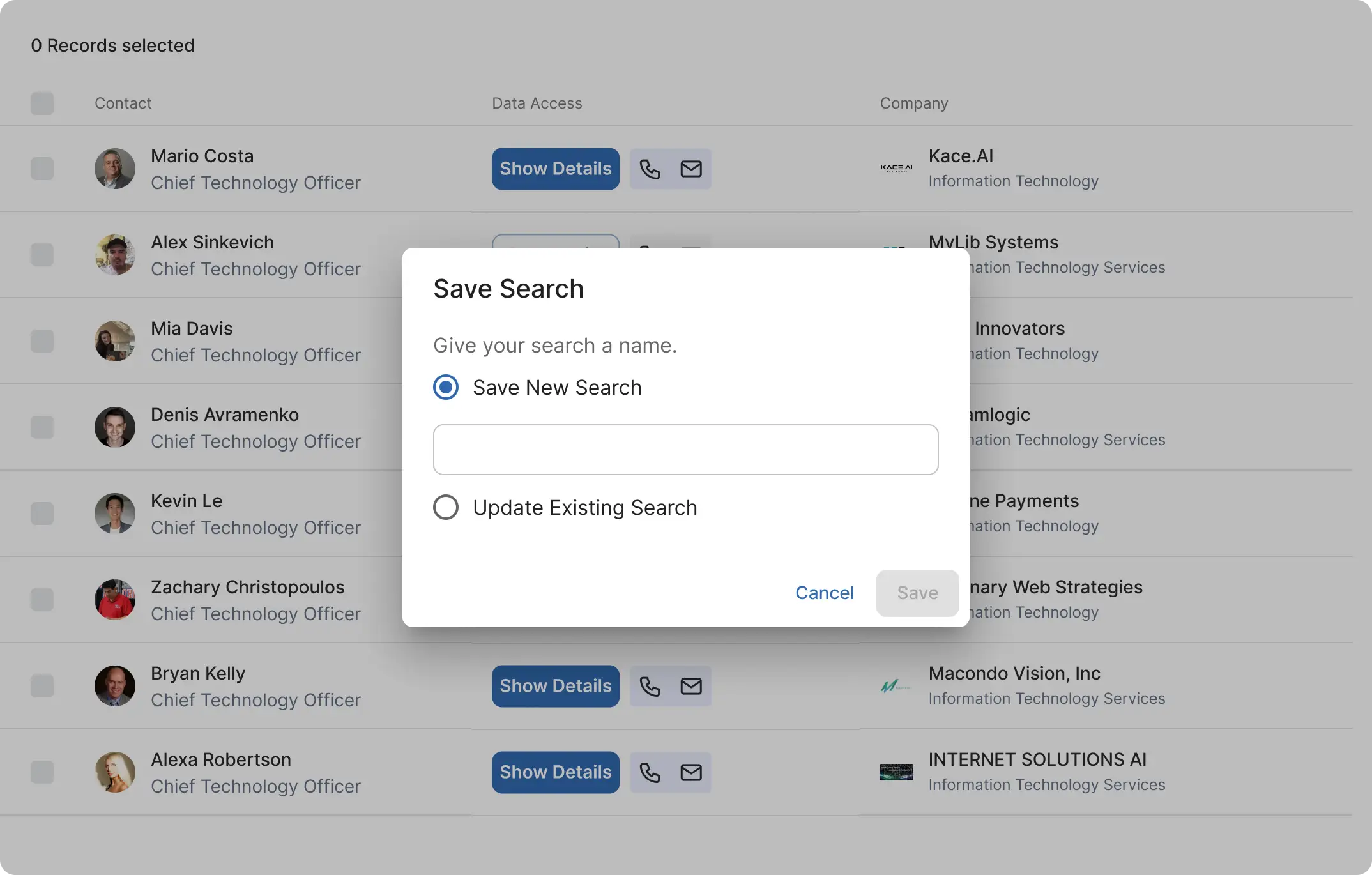 Save Search